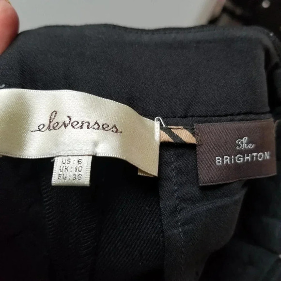 Anthropologie Elevenses The Brighton Pant Black  6 - Picture 5 of 11